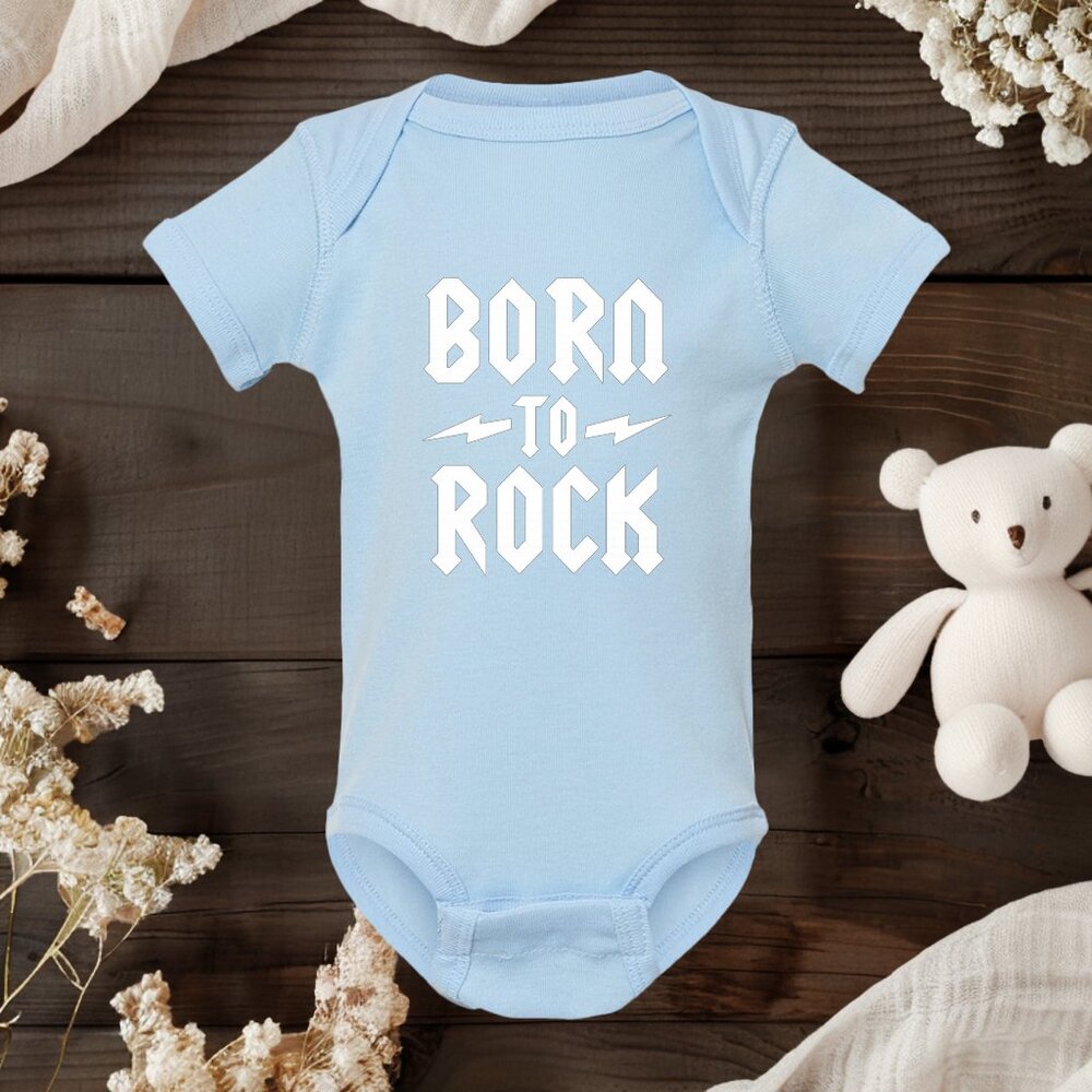 Born to Rock Baby Bodysuit | Cute Rock Star Infant Outfit | Music Lover Gift
